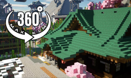 [5.7k 360°] [009] Minecraft Server Travel - Vally Village [MaxKim]