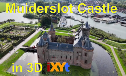 Muiden/Muiderslot Castle,  Zuiderzee, Netherlands in 3D SBS LR video for VR Muiden/Muiderslot Castle,  Zuiderzee, Netherlands in 3D SBS LR video for VR