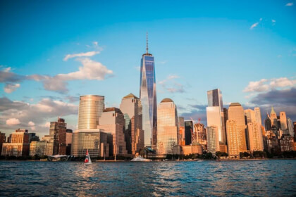 New York City, Manhattan Skyline view from the boat New York City, Manhattan Skyline view from the boat