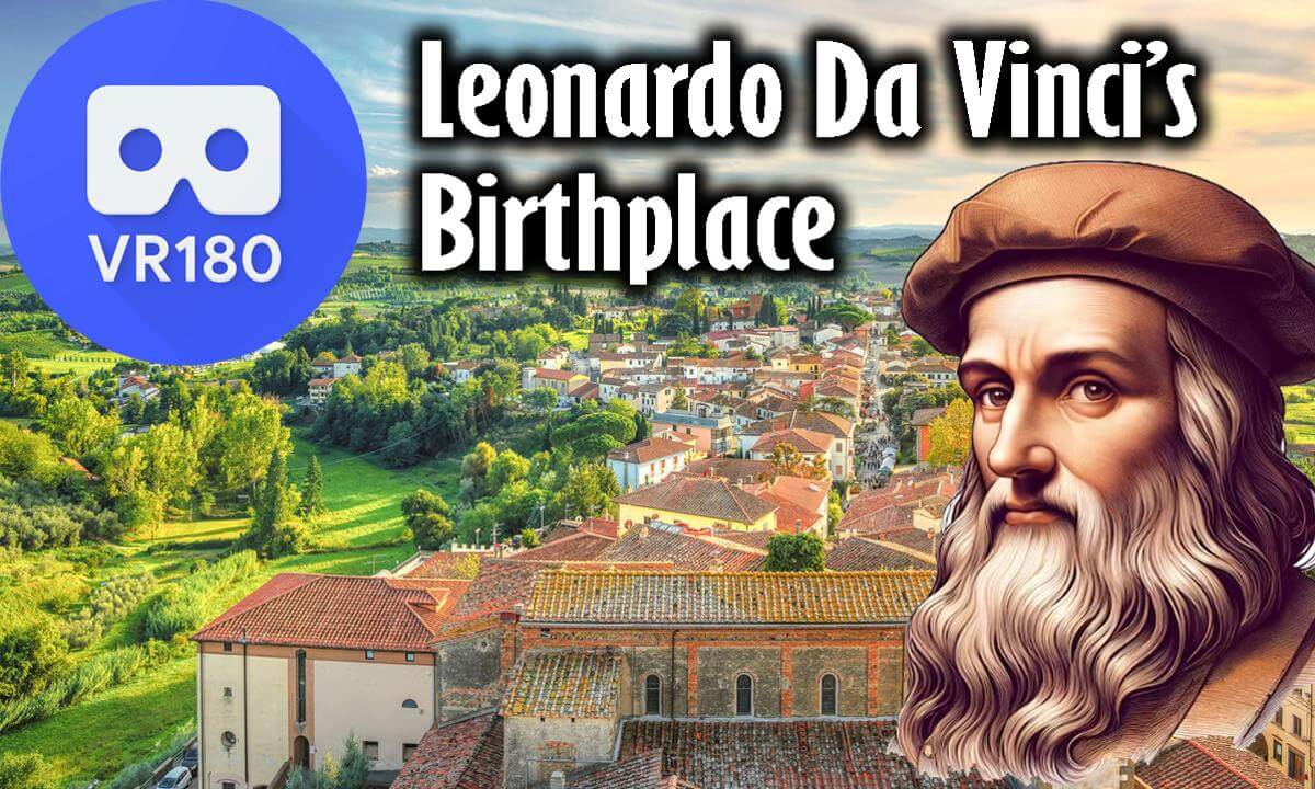 8K VR180 - Leonardo Da Vinci's Birthplace (Tuscany - Italy) - Explore the City