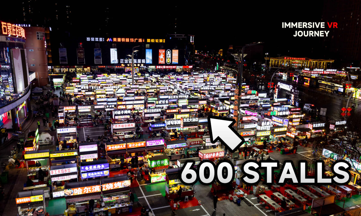 Sizzling Street Food Adventure: VR180 Night Market Journey in Northern China
