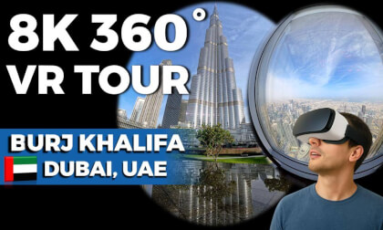 8K 360° VR Tour of Dubai | Burj Khalifa, Marina Views and Mall Waterfalls | Insta360 X4 | UAE