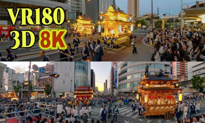 Hamamatsu Festiva 2025l, Pulling the Goten Yatai-festival floats, in Shizuoka, JAPAN VR Video Hamamatsu Festiva 2025l, Pulling the Goten Yatai-festival floats, in Shizuoka, JAPAN VR