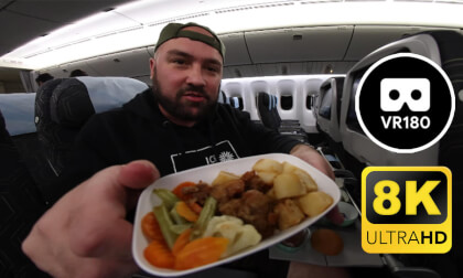 I flew 14 Hours on an Empty Airplane! - 8K 3D VR Video I flew 14 Hours on an Empty Airplane! - 8K 3D VR