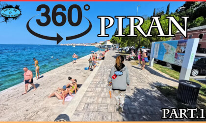 Piran city tour vr 360 video Part1 insta360 x4 VR Video Piran city tour vr 360 video Part1 insta360 x4 VR