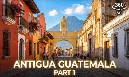 Walking Through Antigua Guatemala | Colonial Streets 8K 360° VR Tour