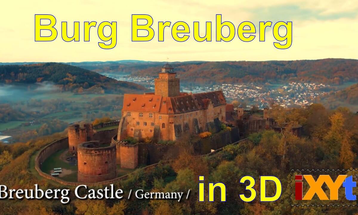 Burg Breuberg , Odenwald, Hessen, Germany in 3D SBS LR video for VR