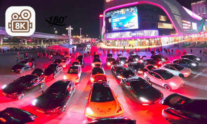 特斯拉汽车灯光秀Tesla car light show VR Video 特斯拉汽车灯光秀Tesla car light show VR