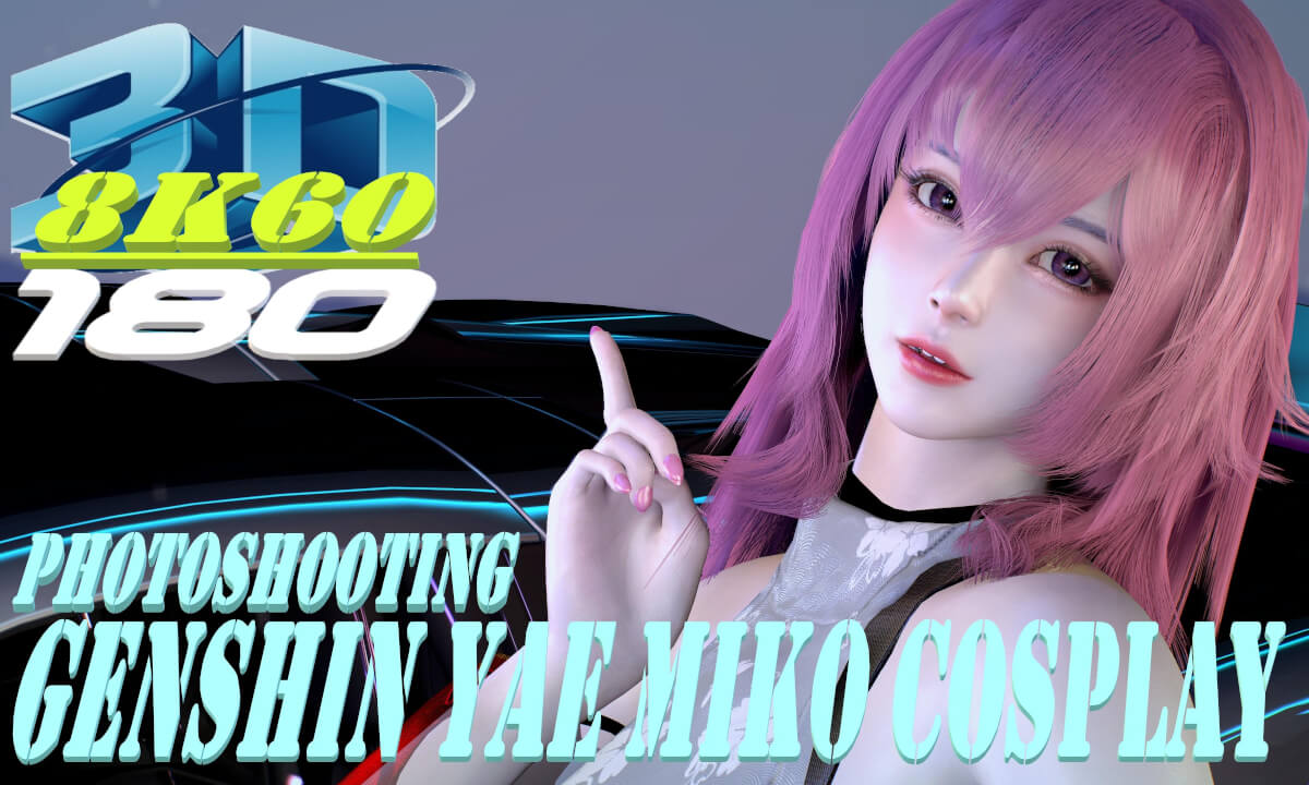 Genshin Yae Miko Cosplay, Photoshoot, 8K 3D VR180, 原神 八重神子 コスプレ, MMD, VaM, kpop, ダンス, 写真撮影
