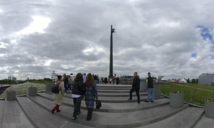 [VR180] Russia, Moscow, Victory Day, May9, Victory Park, walking, Insta360 Evo