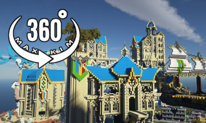 [5.7k 360°] [021] Minecraft Server Travel - Sky Casttle [MaxKim]
