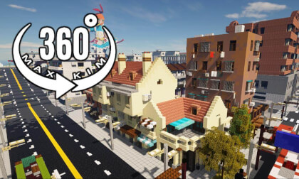 [5.7k 360°] [023] Minecraft Server Travel - TongQu Town [MaxKim]