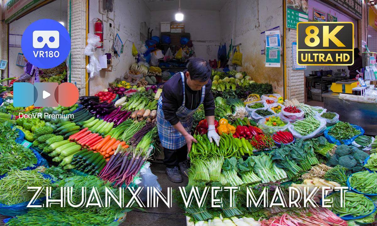 Zhuanxin Wet Market: Yunnan Wild Foods and Local Treats 篆新农贸市场 | 8K60P 3D 180