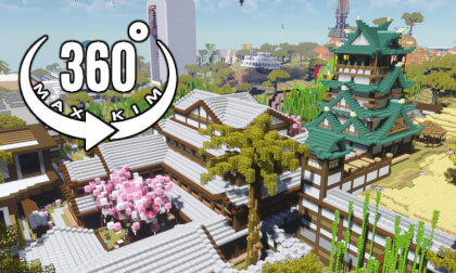 [5.7k 360°] [027] Minecraft Server Travel - Japanese Garden [MaxKim]