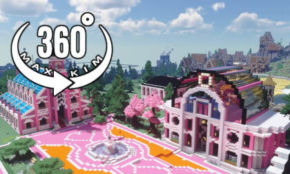 [5.7k 360°] [030] Minecraft Server Travel - Pink Manor [MaxKim]
