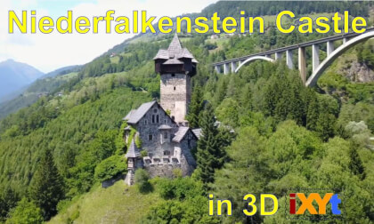 Niederfalkenstein Castle ,  Carinthia, Austria in 3D SBS LR video for VR Niederfalkenstein Castle ,  Carinthia, Austria in 3D SBS LR video for VR