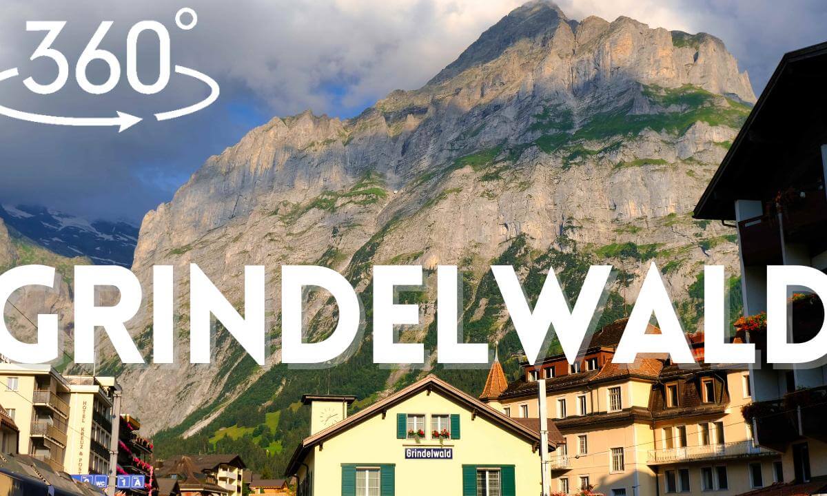 Grindelwald 8K 360° | Swiss Alps Village & Eiger Views VR Tour