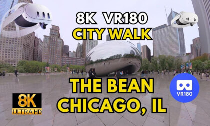 Chicago's Michigan Ave (The Bean) Rainy Day Walk VR Video Chicago's Michigan Ave (The Bean) Rainy Day Walk VR