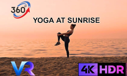 Early Morning Beach YOGA FLOW  | A 360°  4K HDR VR Experience VR Video Early Morning Beach YOGA FLOW  | A 360°  4K HDR VR Experience VR
