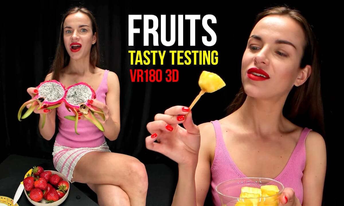 Pineapple, Pitahaya or Strawberry? What did she like the most? Tasty Testing VR