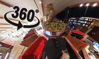 Roller Coaster Ride the Forest Train in Adventureland | 360 Video Roller Coaster Ride the Forest Train in Adventureland | 360 Video