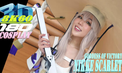 Goddess of Victory Nikke Scarlet Cosplay, Experience 3D VR180, AX2024, 勝利の女神ニケ, スカーレット, コスプレ, 8K60 VR Video Goddess of Victory Nikke Scarlet Cosplay, Experience 3D VR180, AX2024, 勝利の女神ニケ, スカーレット, コスプレ, 8K60 VR