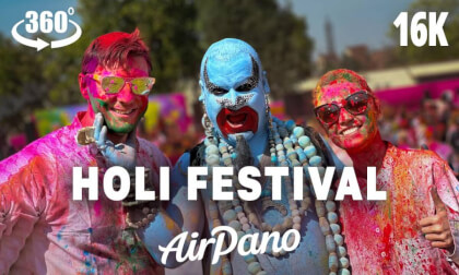 Holi Festival, India. 360° video Holi Festival, India. 360° video