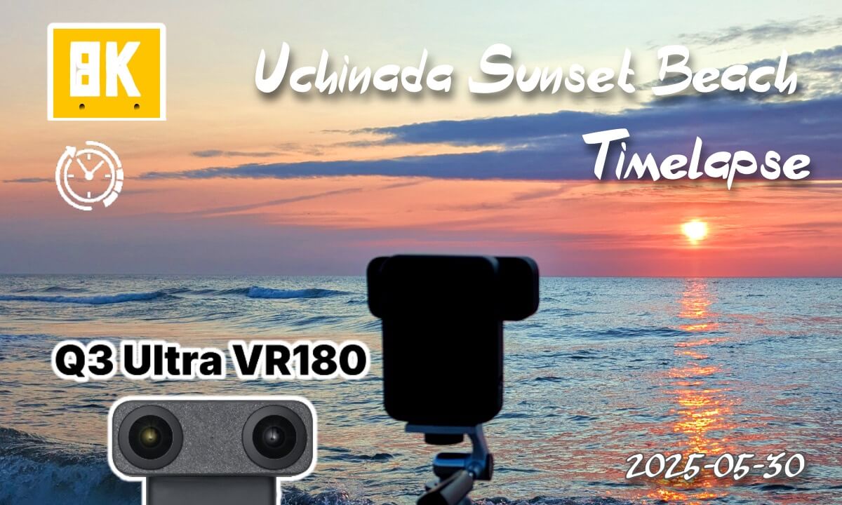 Uchinada Sunset Beach Timelapse 5.30 - Q3U VR180