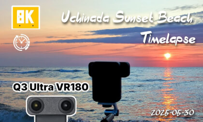 Uchinada Sunset Beach Timelapse 5.30 - Q3U VR180 VR Video Uchinada Sunset Beach Timelapse 5.30 - Q3U VR180 VR
