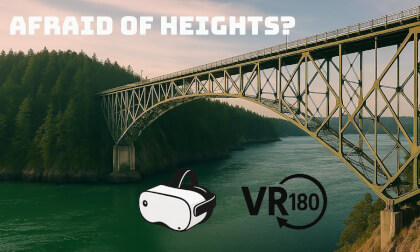 A Mountain Pass on the Salish Sea: Deception Pass Bridge in VR 180 VR Video A Mountain Pass on the Salish Sea: Deception Pass Bridge in VR 180 VR