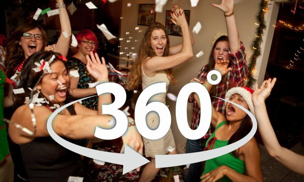 360° Virtual Reality House Party Video - Look Around!