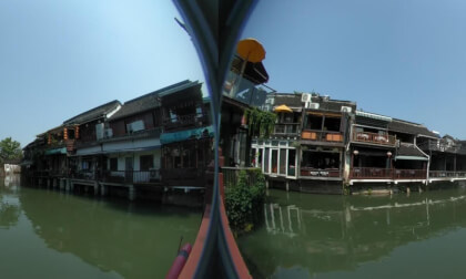 The view from the Geliang Pavilion at Zhujiajia Town in Shanghai, China VR Video The view from the Geliang Pavilion at Zhujiajia Town in Shanghai, China VR