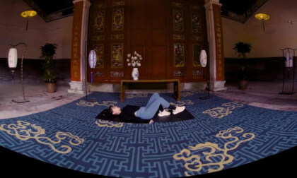 Elastic Band Single Leg Hip Bridge - Little Pepper Fat Burning Strategy Peach Hip Series - Episode 22 VR Video Elastic Band Single Leg Hip Bridge - Little Pepper Fat Burning Strategy Peach Hip Series - Episode 22 VR