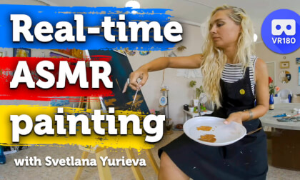 Real-time ASMR painting with female artist Real-time ASMR painting with female artist