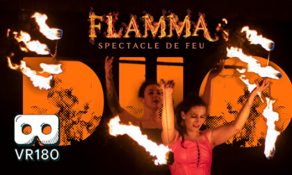 FLAMMA -Duo- Fire juggling in VR180 VR Video FLAMMA -Duo- Fire juggling in VR180 VR