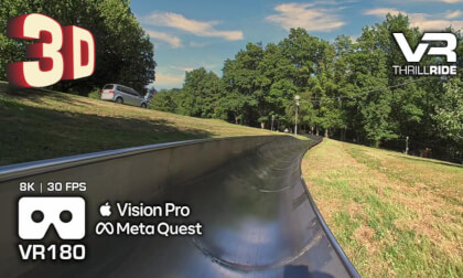NEW CALF Visinse 3D VR180 8K Test - Onride Mechernich Summer Toboggan Coaster VR Video NEW CALF Visinse 3D VR180 8K Test - Onride Mechernich Summer Toboggan Coaster VR