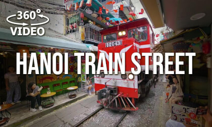 Hanoi Train Street During The Day, Vietnam VR Video Hanoi Train Street During The Day, Vietnam VR