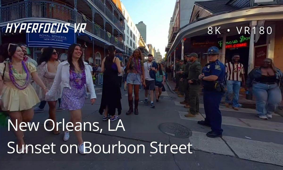 Mardi Gras on Bourbon Street: 5 PM Peak Energy | 8K 60FPS VR180 3D