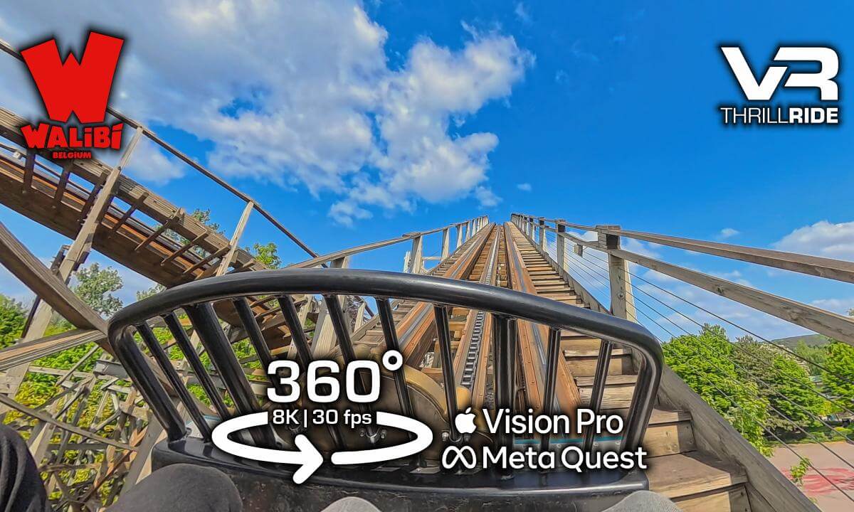 Loup Garou Werewolf 360° 8K - Insane Front Row Roller Coaster Ride! Walibi Belgium Apple Vision Pro Meta Quest 3