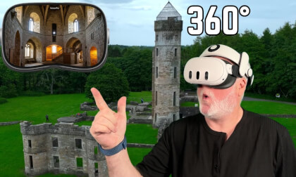Flying Over Forgotten Scotland – Eglinton Castle & White Bridge in 360° Flying Over Forgotten Scotland – Eglinton Castle & White Bridge in 360°