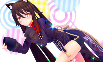 [VR 360] Hutao - Nyan cat [Genshin Impact MMD]