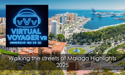 Walking the streets of Malaga 2025 Highlights (better quality) VR Video Walking the streets of Malaga 2025 Highlights (better quality) VR
