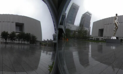 Sorayama Hajime, Space Traveler behind Shanghai Museum East Campus in Shanghai, China Sorayama Hajime, Space Traveler behind Shanghai Museum East Campus in Shanghai, China