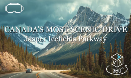 Canada’s Most Stunning Drive in VR 360° Scenic Journey Through Jasper’s Icefields Parkway VR Video Canada’s Most Stunning Drive in VR 360° Scenic Journey Through Jasper’s Icefields Parkway VR