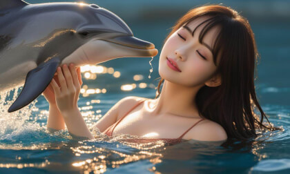 Dolphine swimming VR Video Dolphine swimming VR