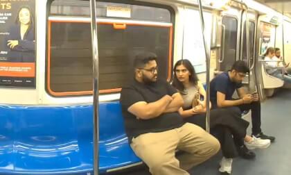 Inside the PATH Train from New Jersey To New York City Manhattan VR 3D 180