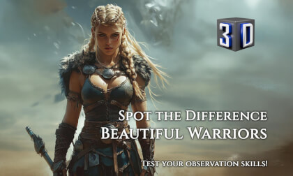 π§ Spot the difference game - π§ββοΈ Beautiful Warriors π‘οΈ 8K 3D - part 1 π§ Spot the difference game - π§ββοΈ Beautiful Warriors π‘οΈ 8K 3D - part 1