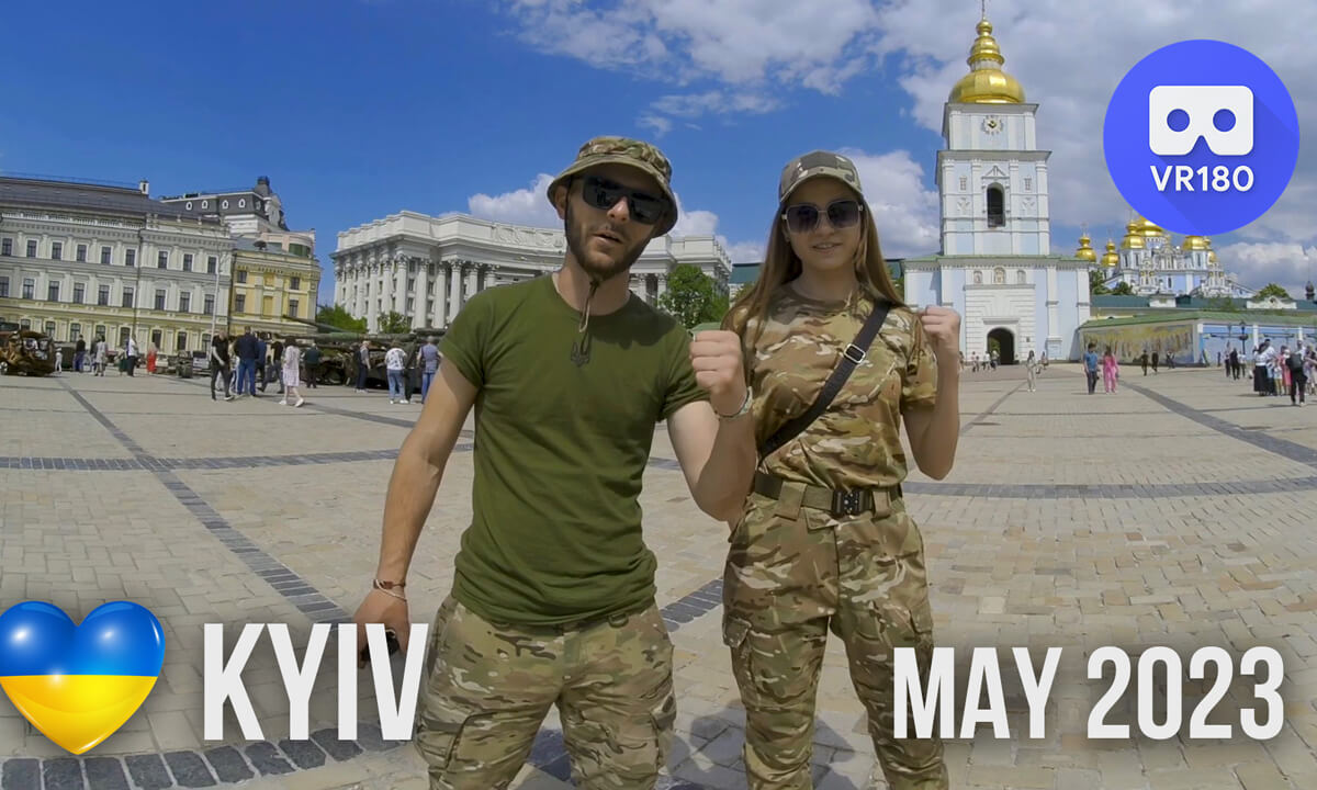 A walk around Kyiv, Ukraine in May 2023 (Remains of Russian tanks)