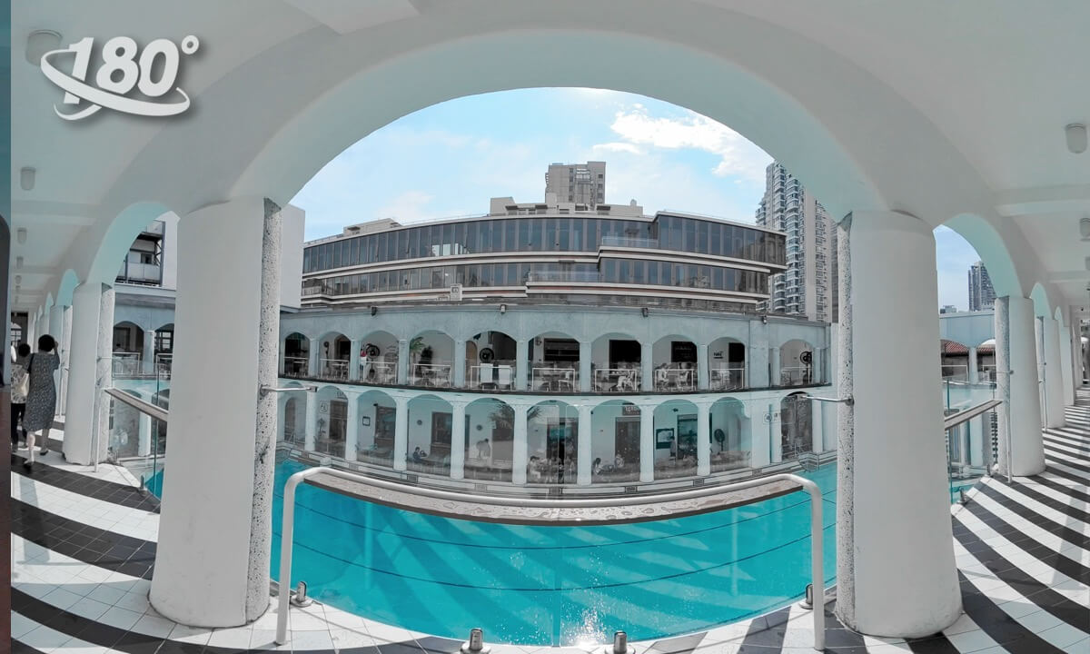 The Spanish-style Swimming Pool in Sun God New Office