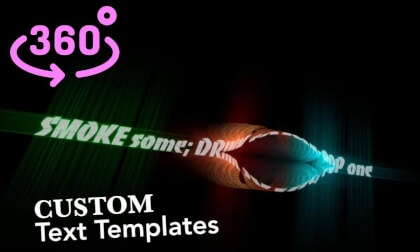 Split Text Effect VR Video Split Text Effect VR